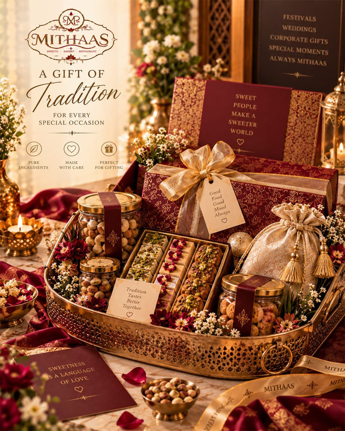 A festival tray of assorted sweets